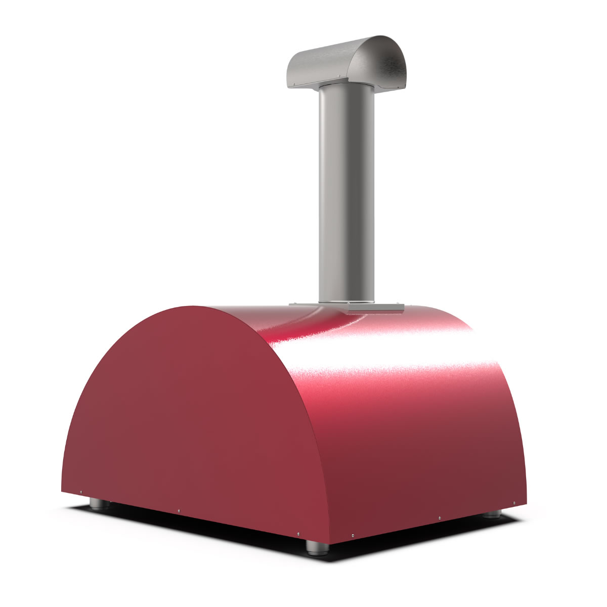 Pizzaofen Alfa forni Moderno 5 Pizze Rückseite in Rot